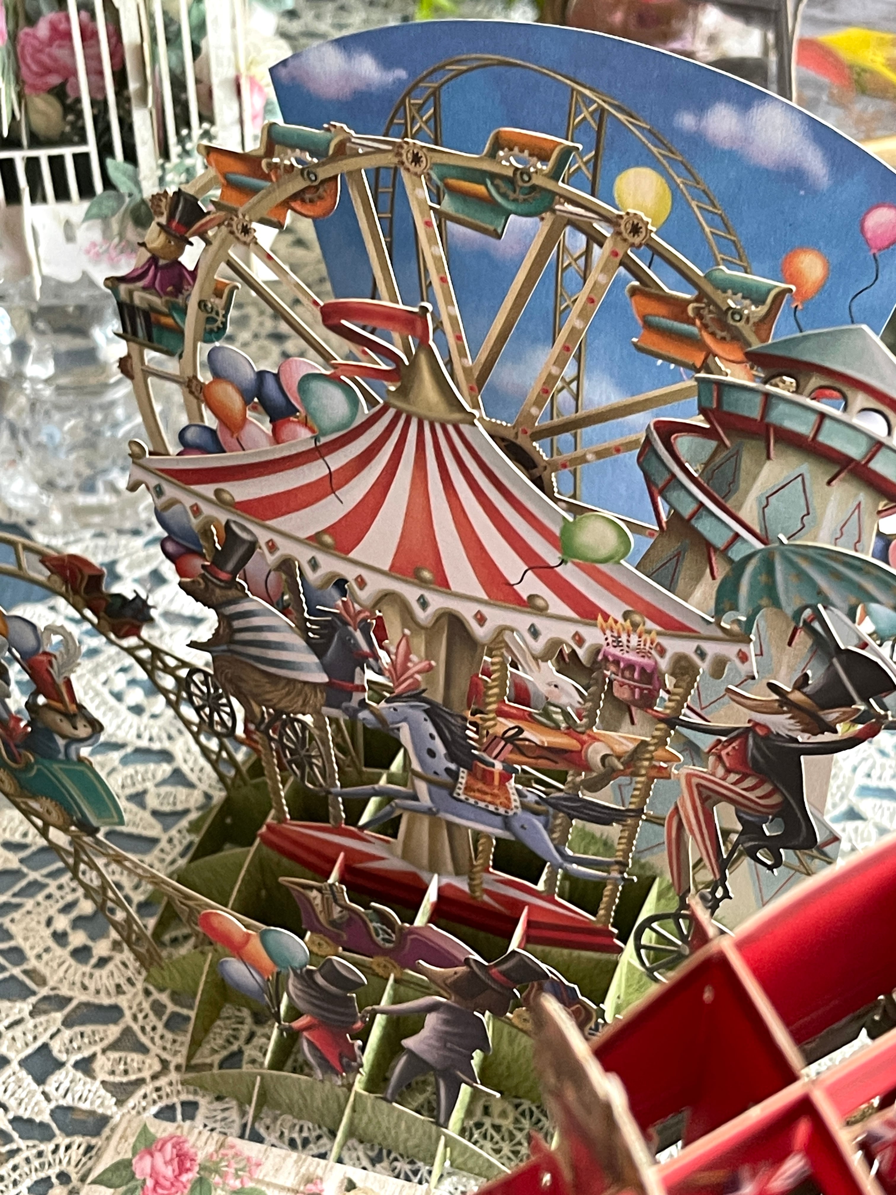 ◇Me&McQ◇メリーゴーランド◇ 遊園地◇◇立体3D◇グリーティング