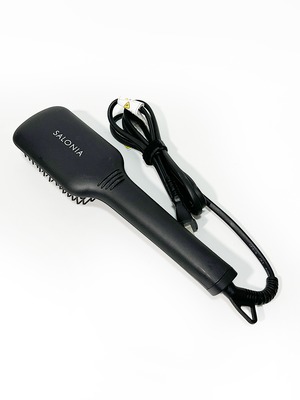 サロニア SALONIA ストレートヒートブラシ ワイドタイプ SL-012BK 動作確認済 100〜210度 マイナスイオン