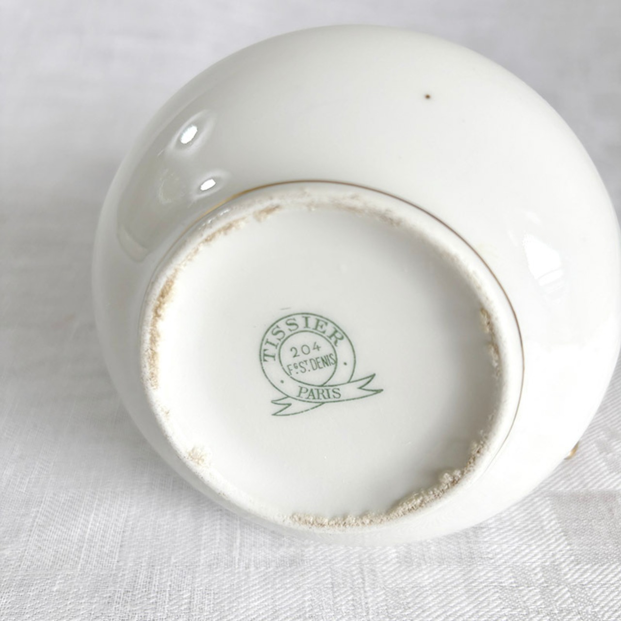 ピッチャー　ミルク　Tissier Paris　オフホワイト×ゴールド　ピシェ　小型 19twe27