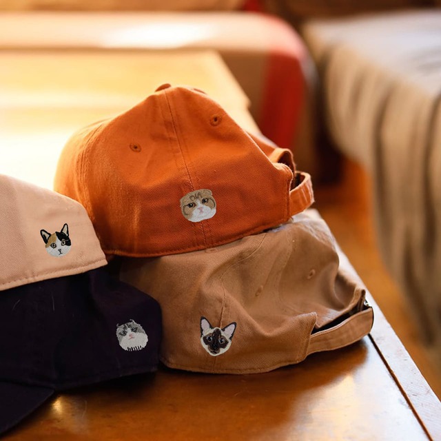 【キャップ ワッペン グランシリーズ キャットパターン】愛犬 レディース メンズ おしゃれ 刺繍 名入れ 新作 帽子