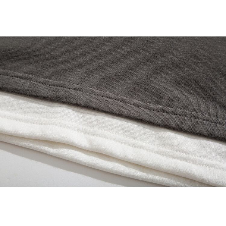 ★FAKE TWO PIECE STITCHED ROUND NECK TRAINER　　　07240