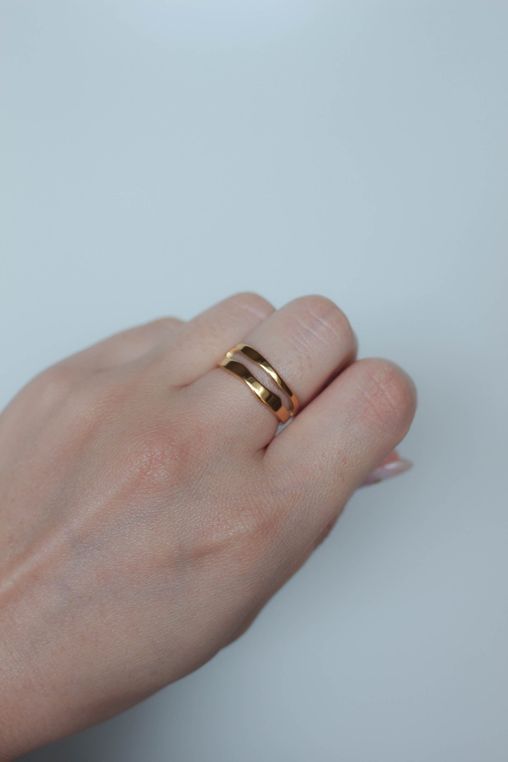 Split Line Ring | ebine(エビネ)|金属アレルギー対応アクセサリー