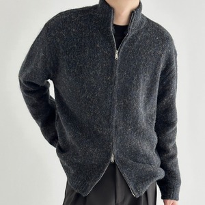 ダブルジップハイネックカーディガン　923