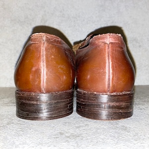 vintage 1960’s french brown leather shoes