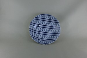 藍小紋伝統柄シリーズ　中鉢（輪つなぎ）