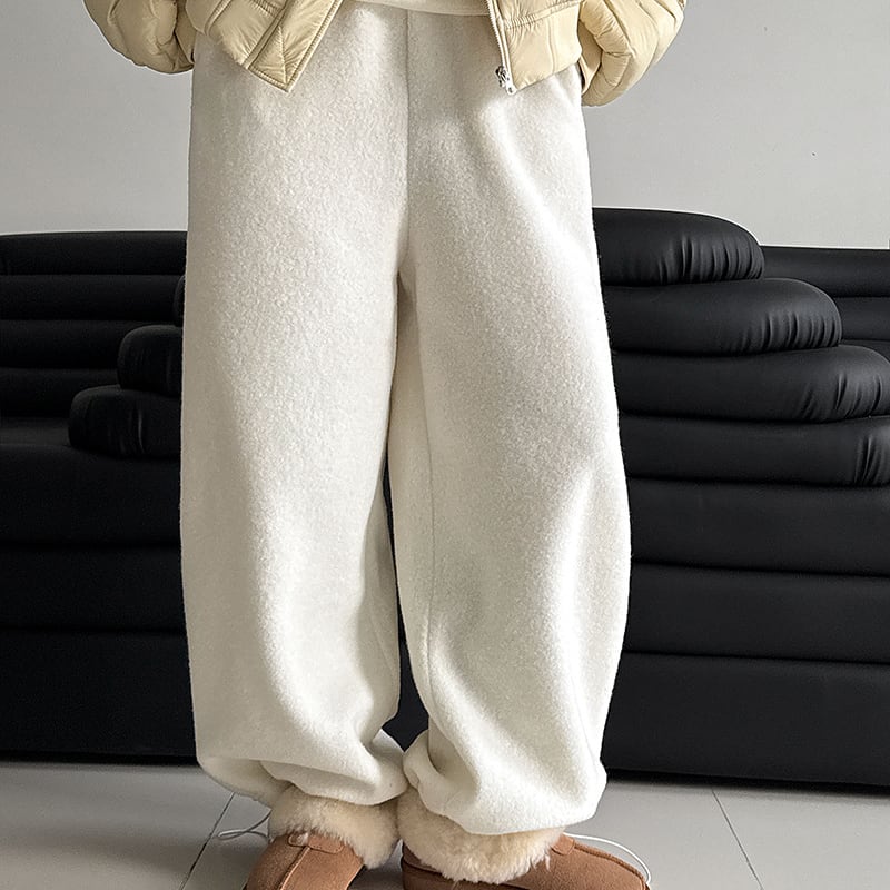 【bottoms】裾絞りワイドパンツ Q7304