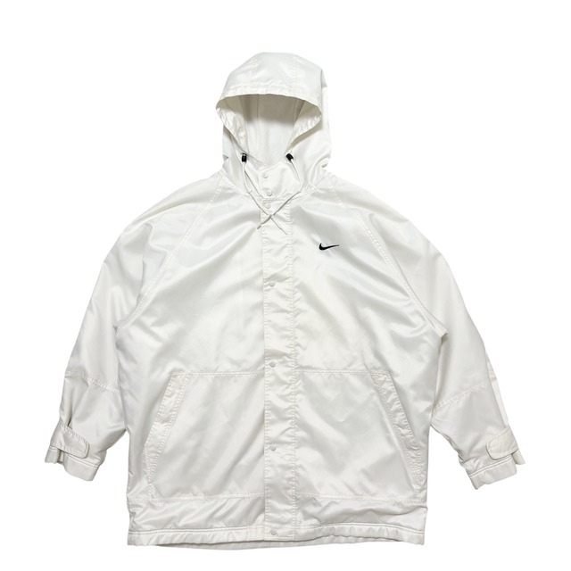 古着 ナイキ NIKE ベンチコート スポーツウェア クリーニング済み 裏地フリース スウォッシュ 刺繡ロゴ メンズ XL
