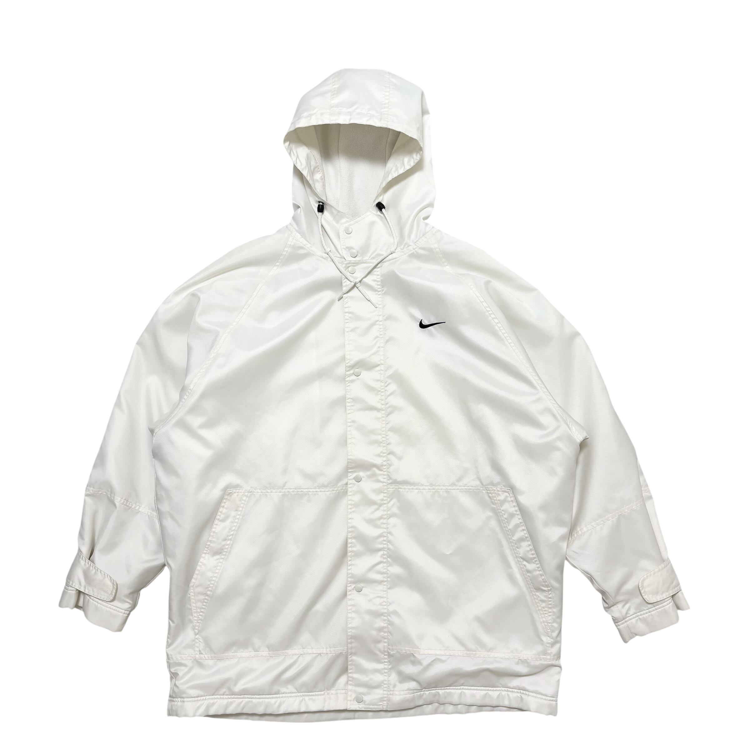 古着 ナイキ NIKE ベンチコート スポーツウェア クリーニング済み 裏地フリース スウォッシュ 刺繡ロゴ メンズ XL