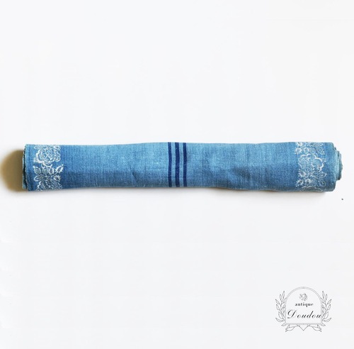 カット販売/sa769/ハンガリー アンティーク リネンkékfestés