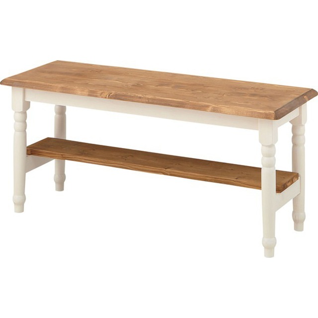 ベンチ 天然木 ミンディ ラッカー塗装 スチール 粉体塗装