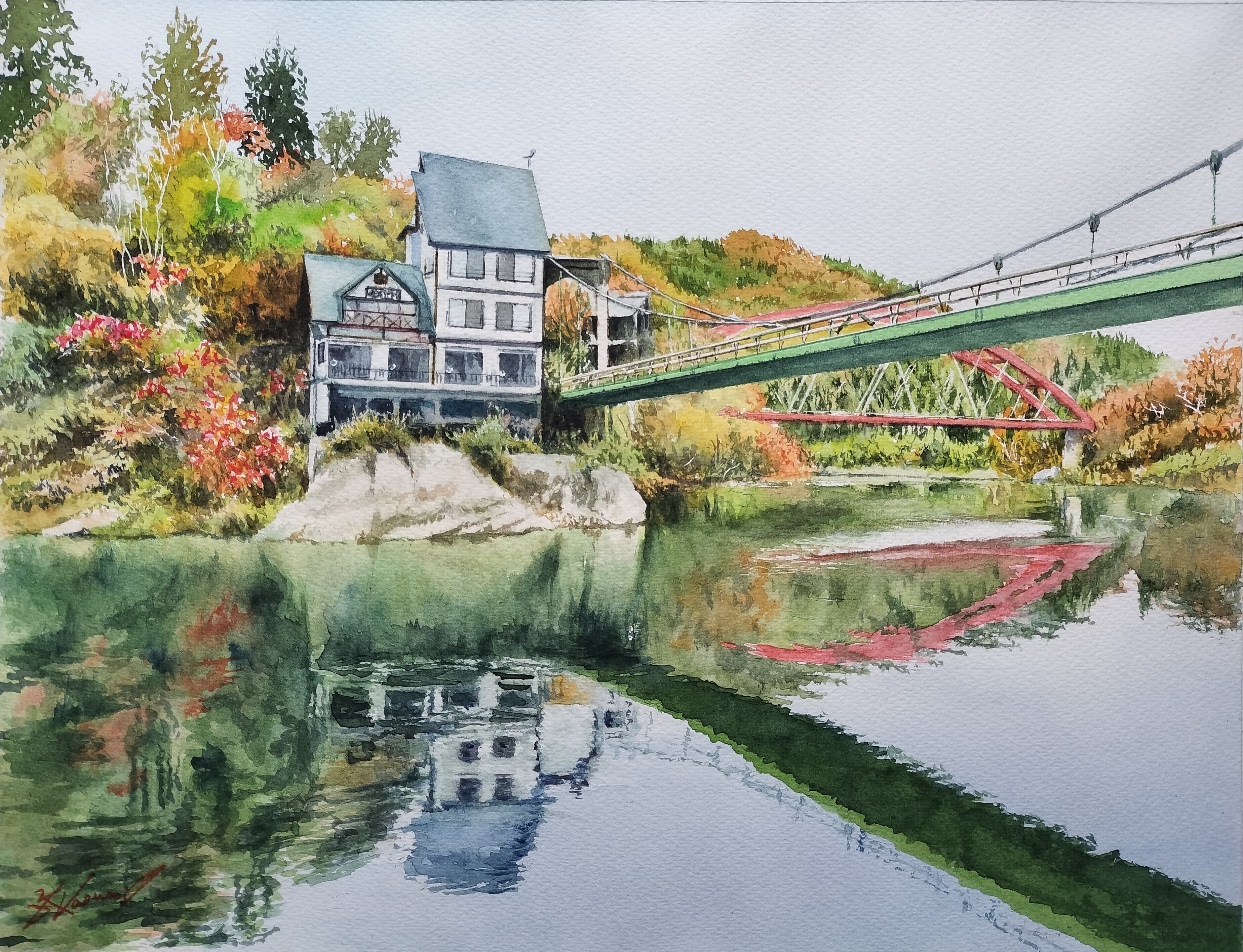 水彩画 風景画 画題「場所を求めて」 | yamakasumi56