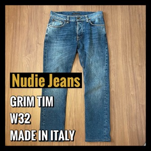 【Nudie Jeans】GRIM TIM イタリア製 W31 デニム ジーンズ スリム ストレート