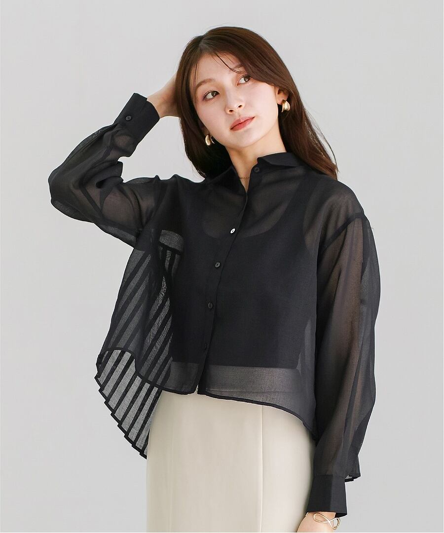 SALE 30％OFF】【 バックコンシャスで魅せる 】 シアーリネンライク