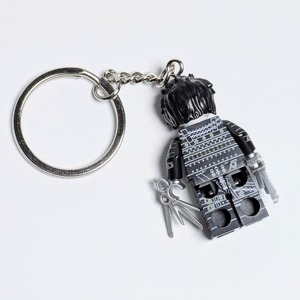★ブロックフィギュアキーホルダー★【 Edward Scissorhands / シザーハンズ 】 Edward Scissorhands ( シザーハンズ )  BLACK SUITS ver.  〚アメリカン雑貨 アメトイ〛