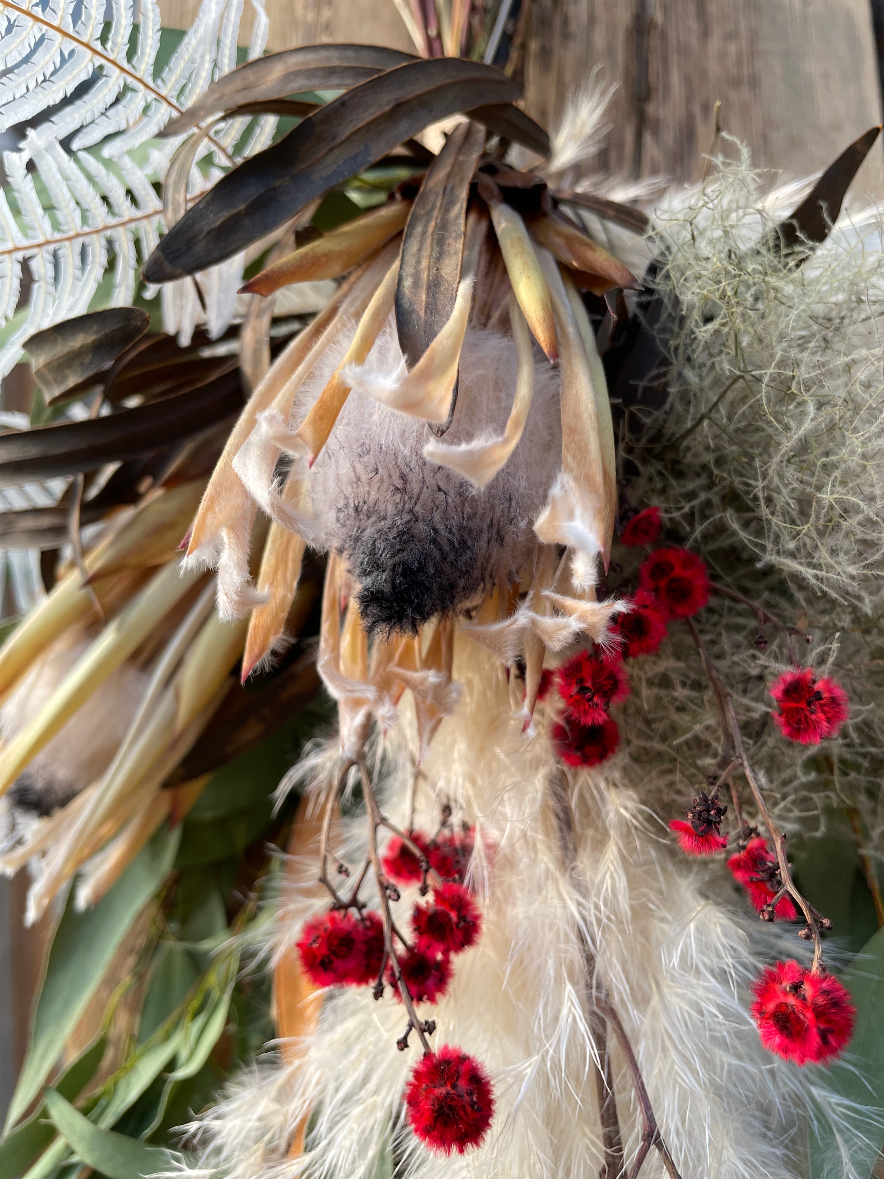 ドライフラワースワッグb | ナチュラル、アンティークのドライフラワー