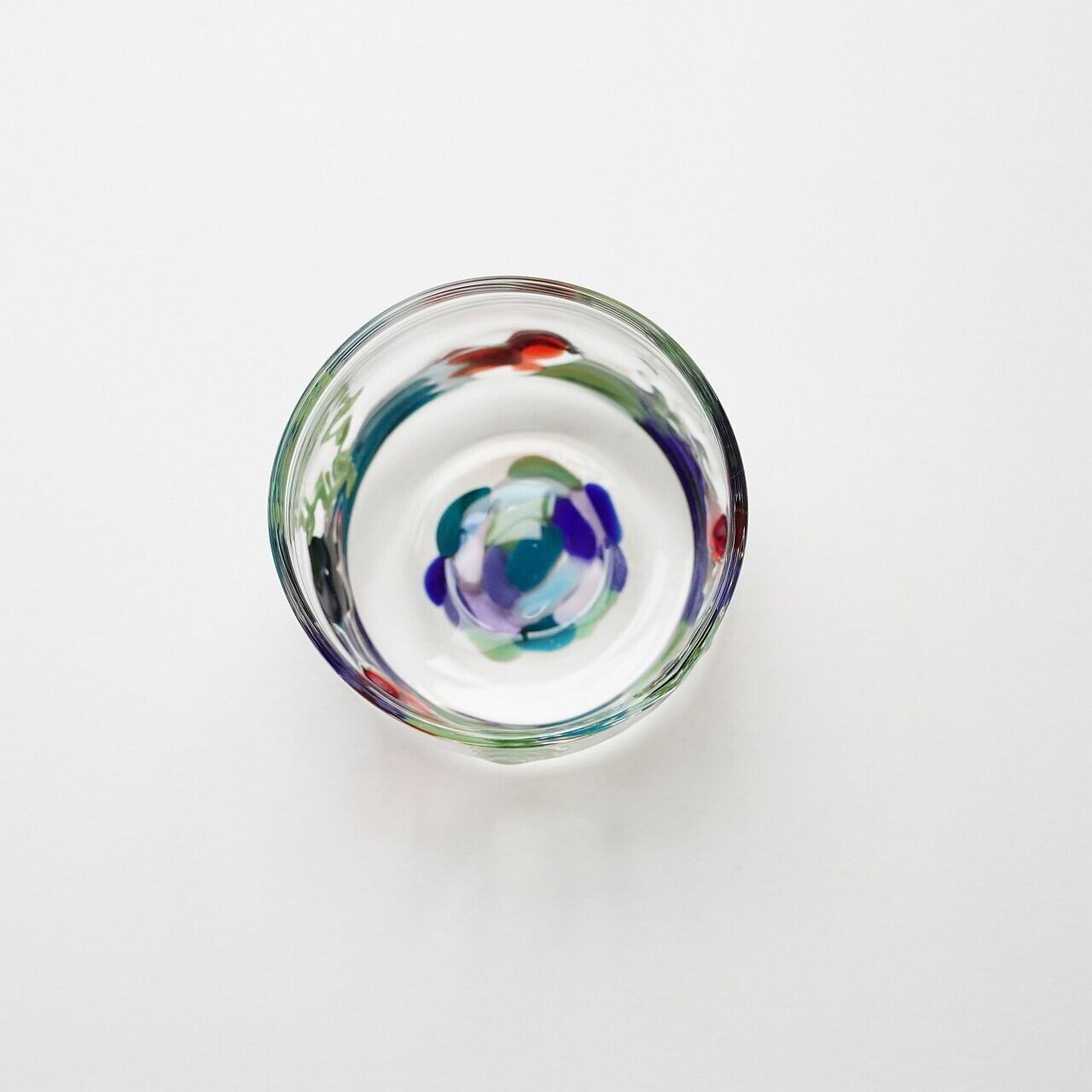 竹川久仁子】耐熱ガラス 金魚ぐい吞み T-14-B | ろにせら ギャラリーと