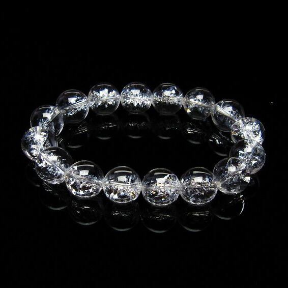水晶 ブレスレット 虹入り ブレス アイリスクォーツ 14mm [M便 1/10] 111-17185