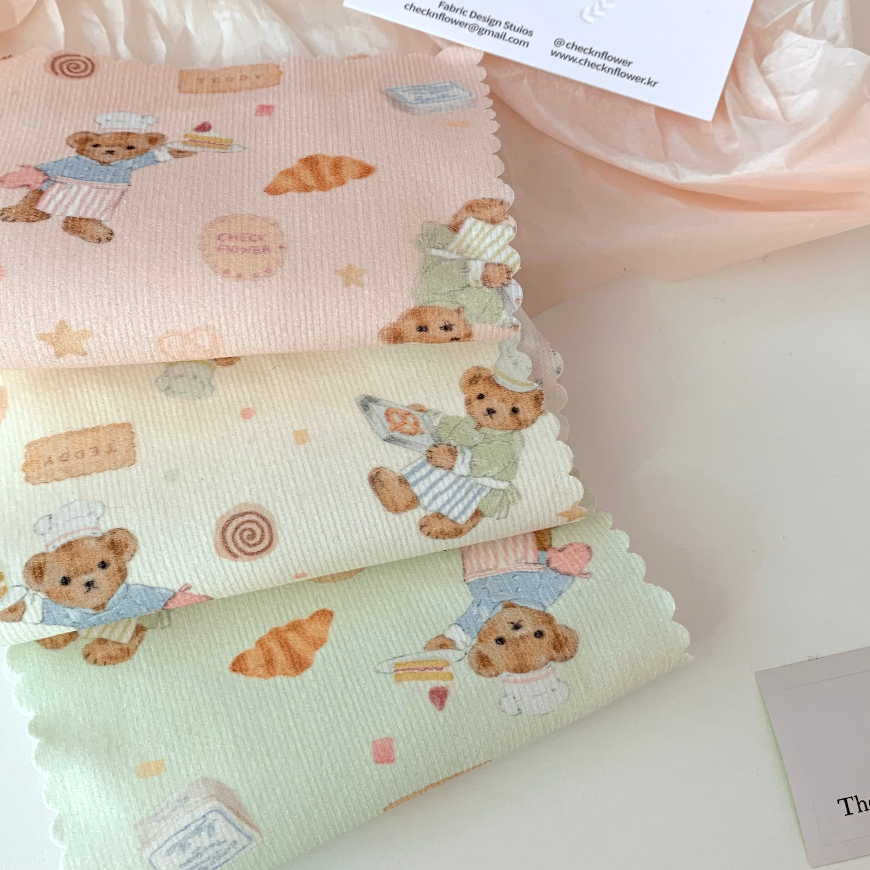 【即納】クッキーベア　コーデュロイ 生地23FW