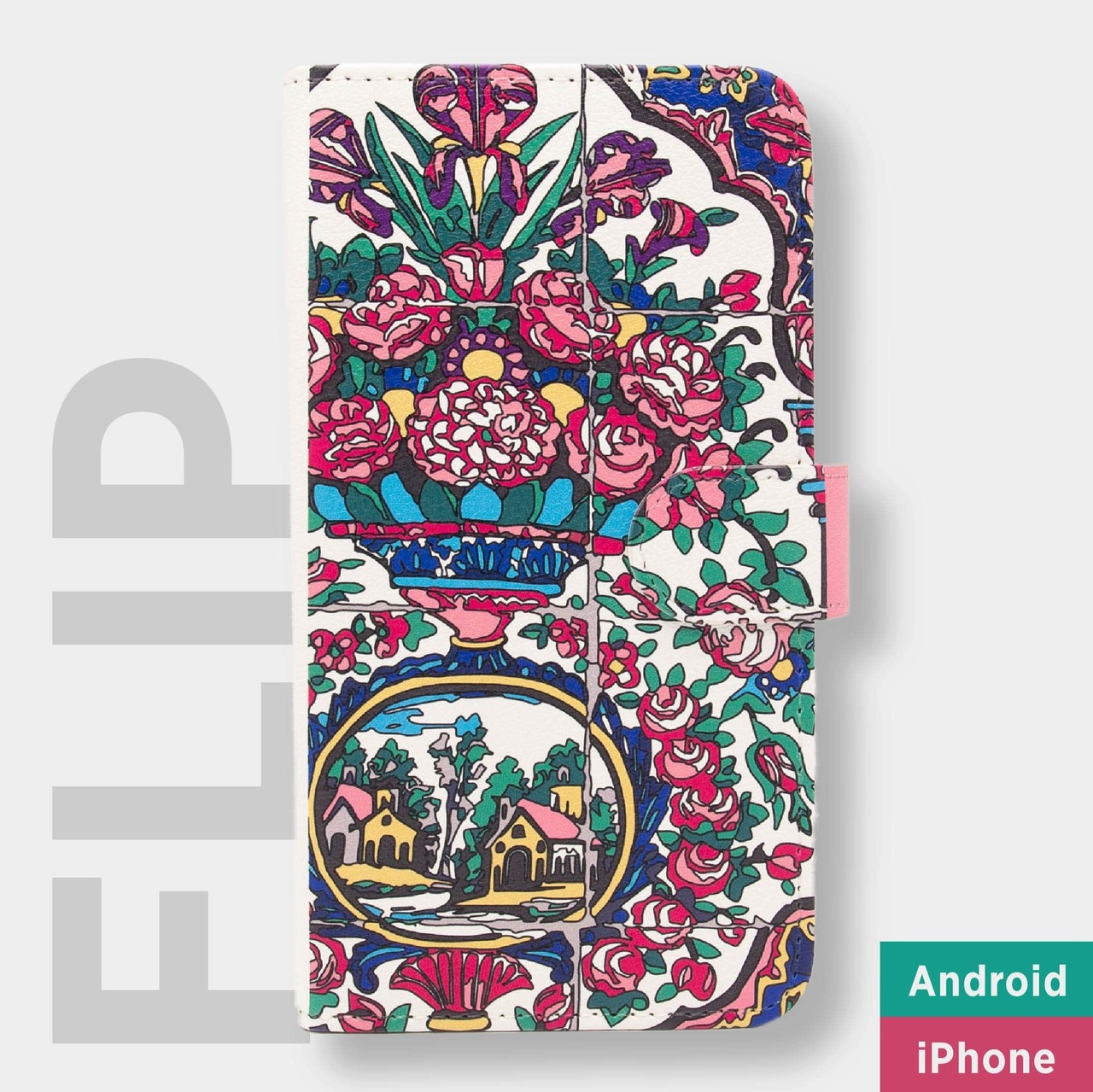 手帳型ケース / Rose / AndroidもOK