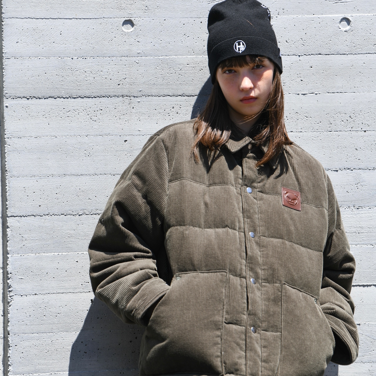 SALE 送料無料【HIPANDA ハイパンダ】男女兼用  ダウンジャケット UNISEX  DOWN JACKET / GREEN・BROWN