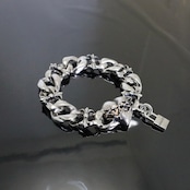 #1 & BUTTERFLY COMBO BRACELET HEART CLASP w/PADLOCK / #1 & バタフライ コンビ ブレスレット・ハートクラスプ