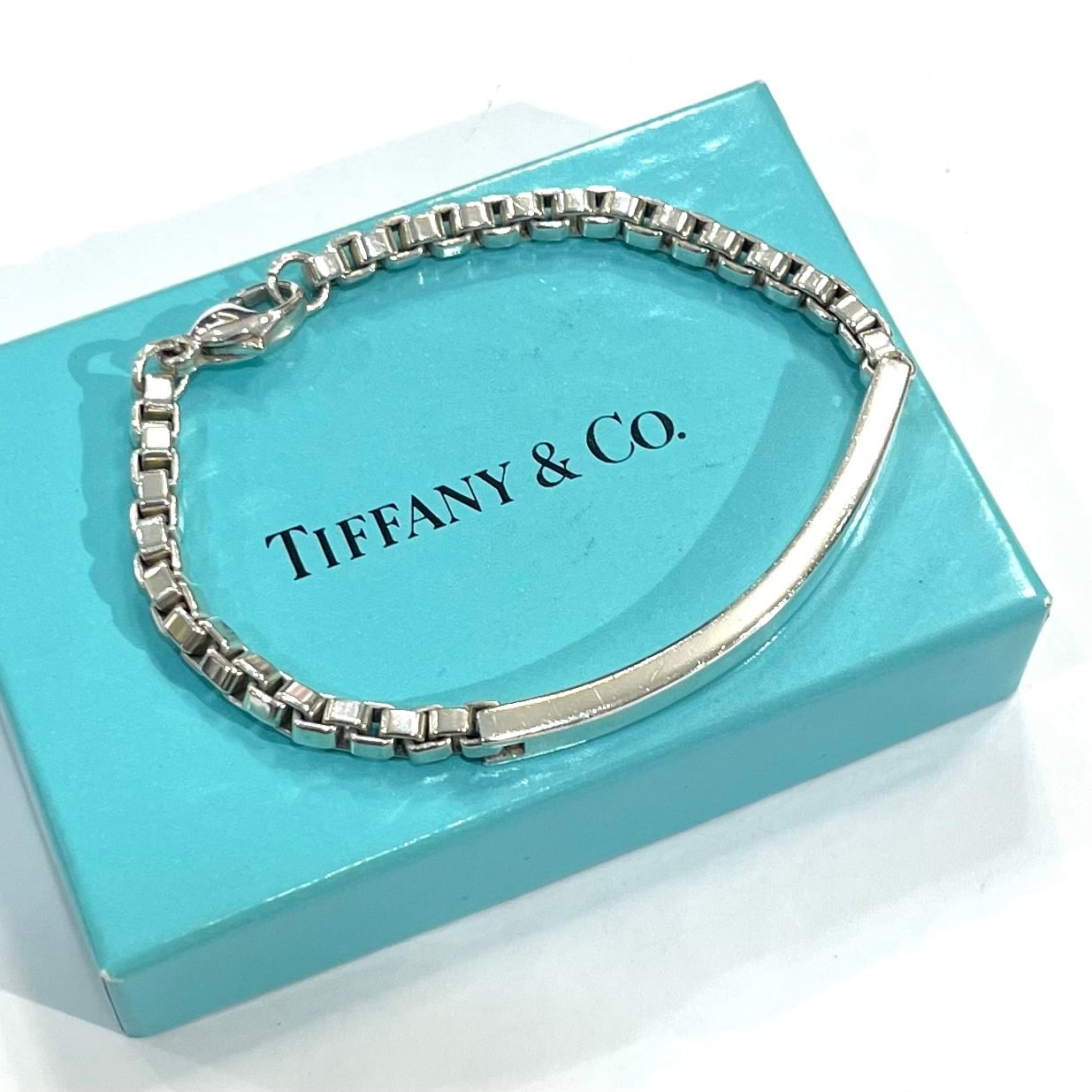 ティファニー TIFFANY&CO ID チェーン ブレスレット SV925 TIFFANY&CO.】2836 名作。ティファニー ID ベネチアンチェーン
