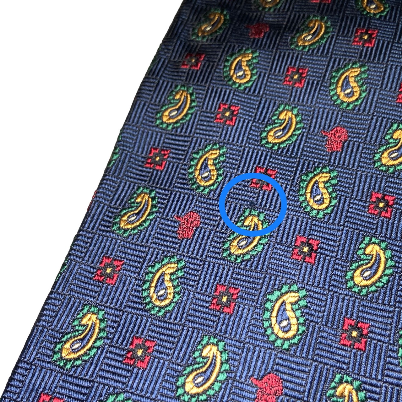 PAUL STUART paisley × "satochan" woven silk tie