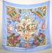 HERMES　エルメス　カレ90　PERSEPOLIS　ペルセポリス　水色　シルクスカーフ　大判ショール　21-2284
