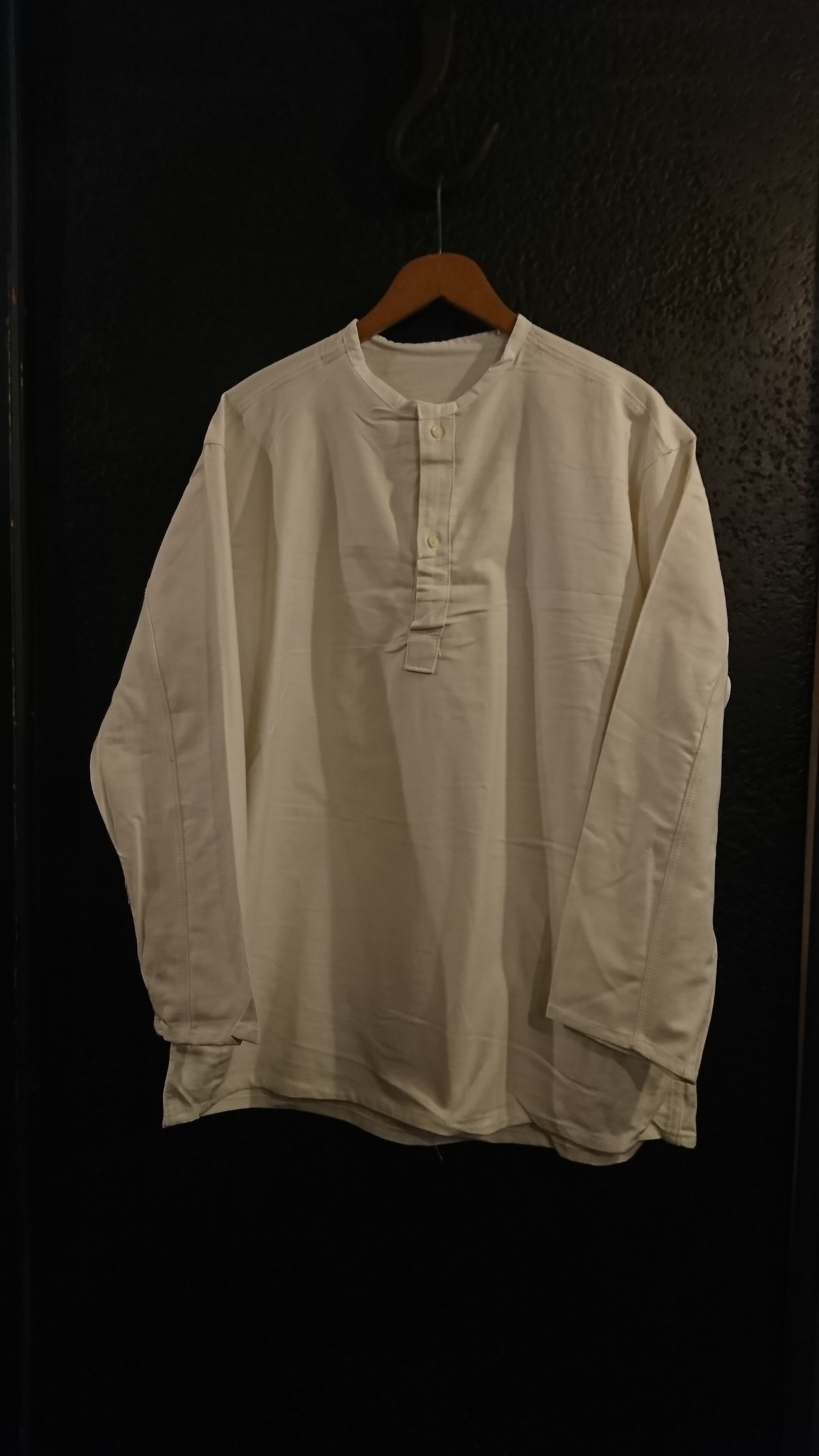 70s "Russian Military Henry neck Sleeping Shirt" DEAD STOCK ⑨