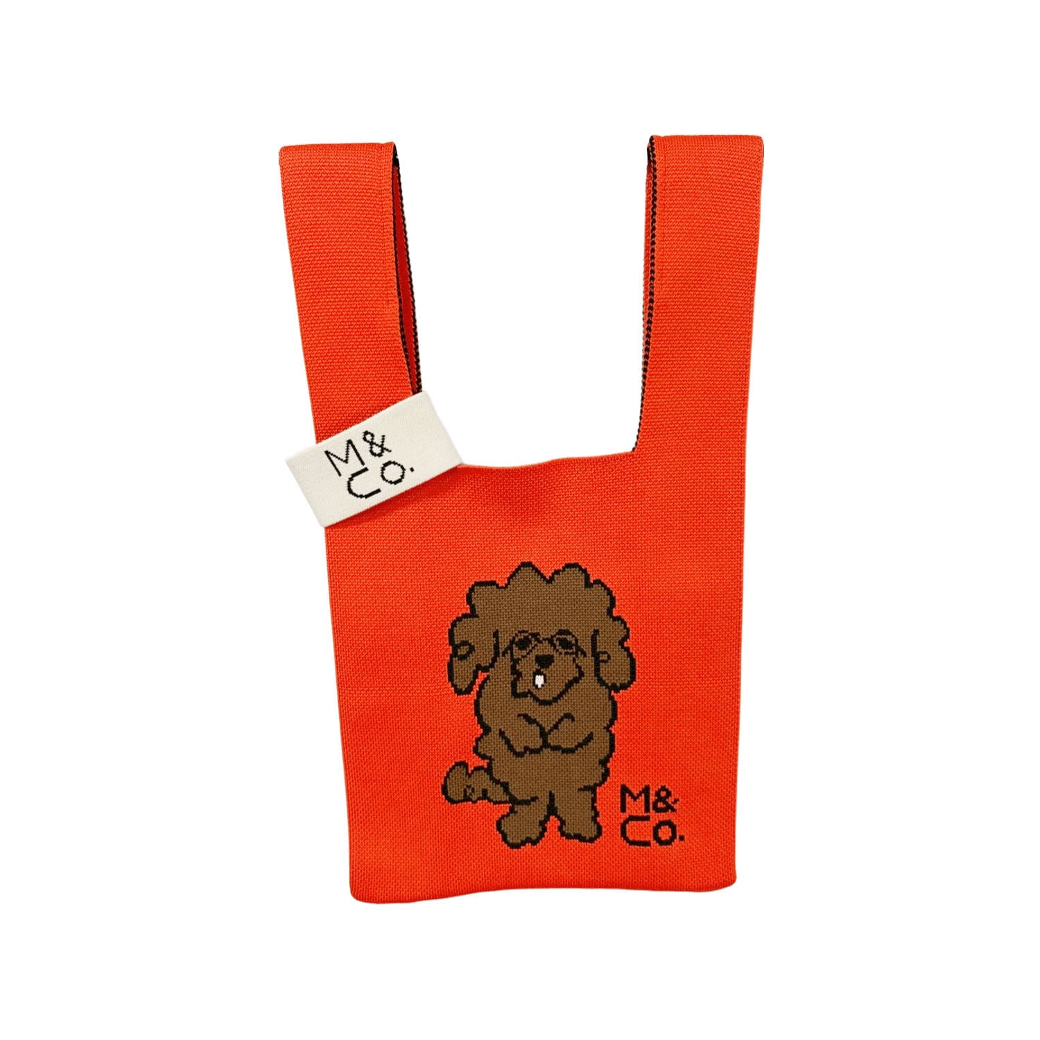 ニットバッグ トイプードル オレンジ（Knit Bag Toy Poodle） | M&Co