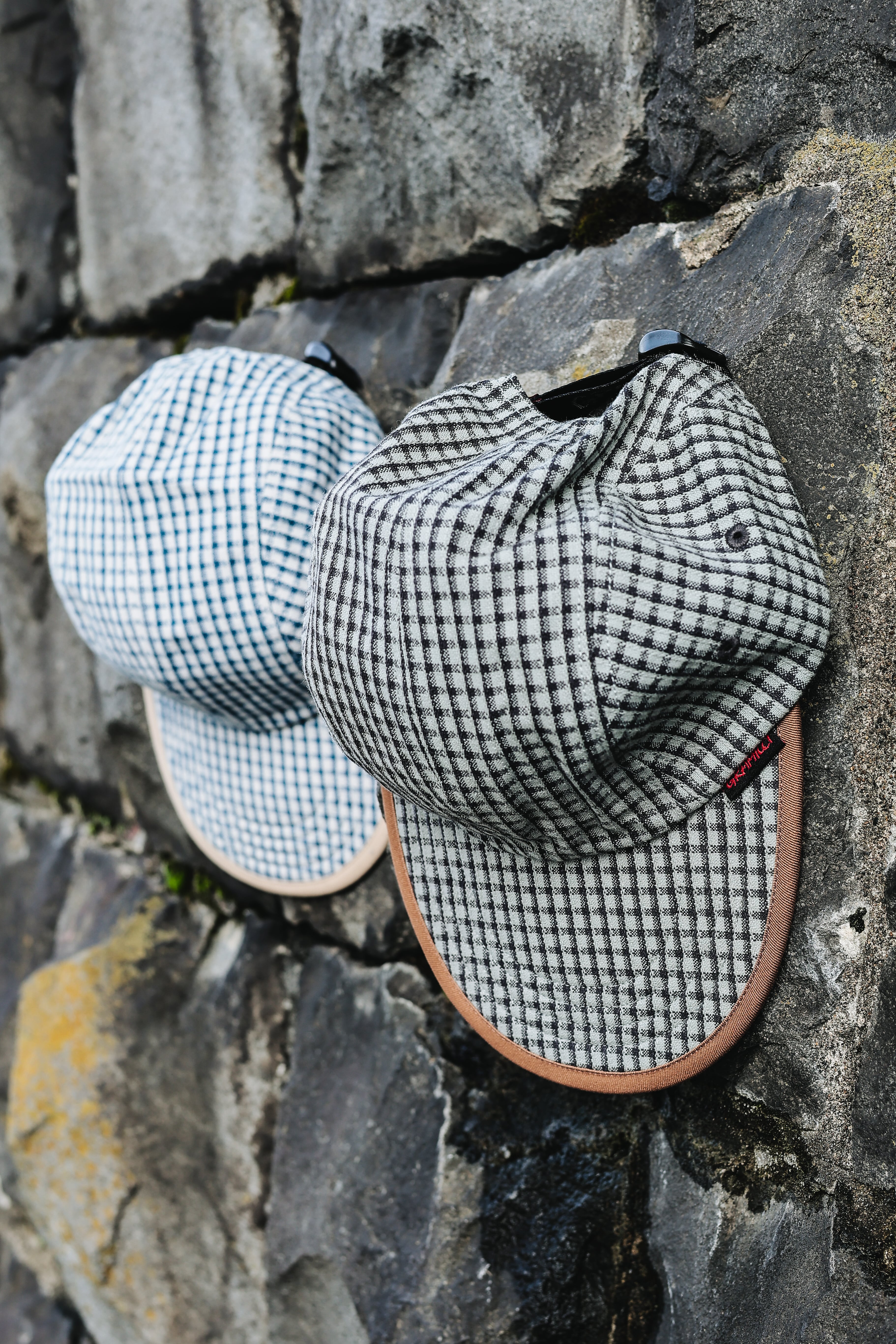 DOBBY PLAID LONG BILL CAP/ Gramicci