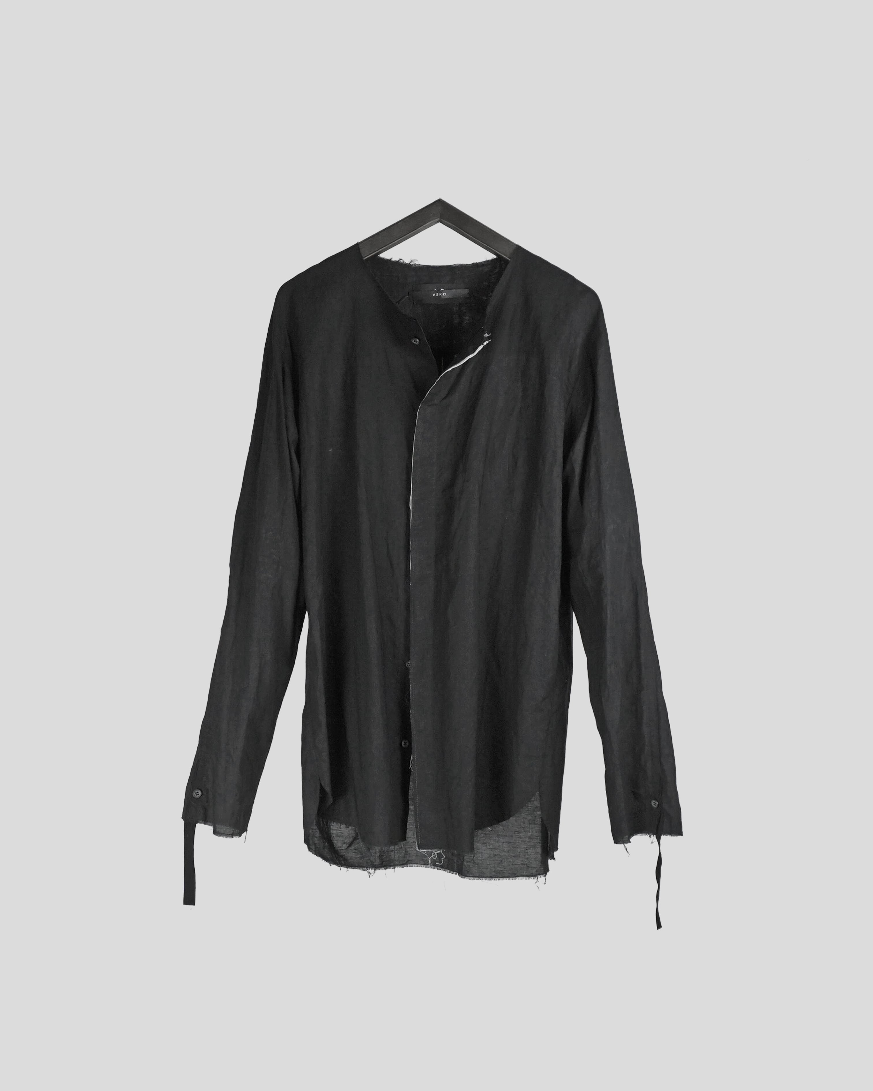 26SS[PRE] ご予約限定品 / LINEN RIBBON SHIRTS / BLK | ASKYY TOKYO