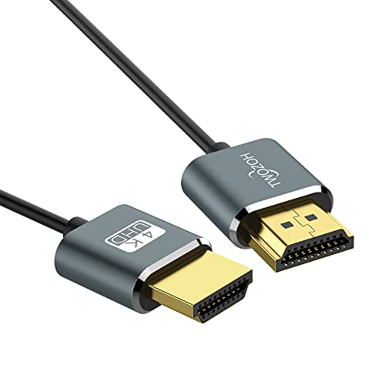 Twozoh HDMIケーブル 柔らか 0.3M HDMIケーブル細線 ハイパースリム HDMI 2.0ケーブル 軽量 4K HDMI短い 極細3D/4K@60Hz 2160P 1080P