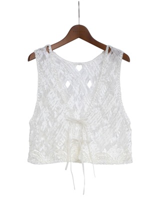 PANO-TOP-078 ∫ OVERTONE EMBROIDERY VEST_IVORY