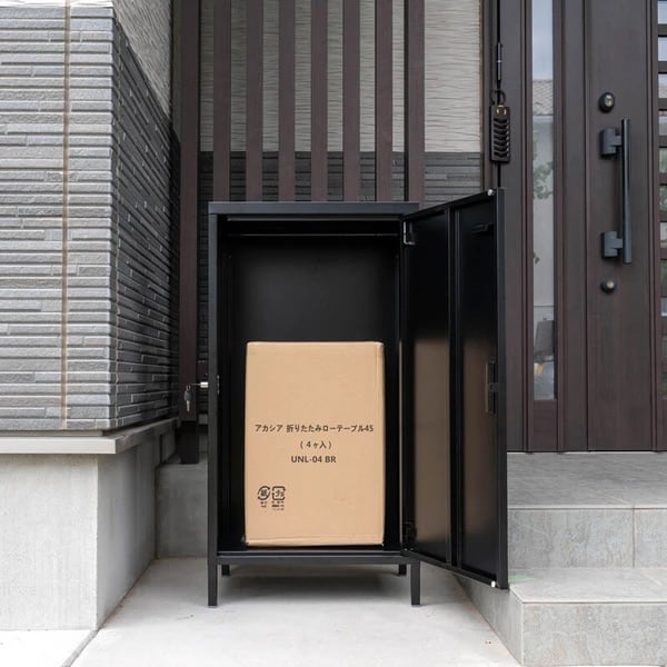 DELIO宅配ボックス大容量ハイタイプ ブラック HIDAMARI 韓国インテリア雑貨 北欧家具
