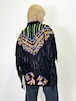 Vintage Beaded Fringed Leather Jacket