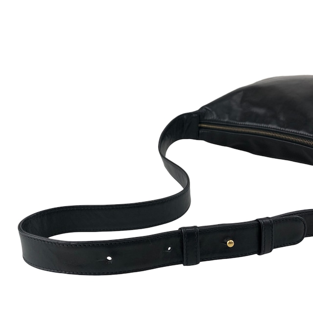 CELINE セリーヌ ショルダーバッグ ブラック ロゴサークル レザー vintage ヴィンテージ オールド mkxe53