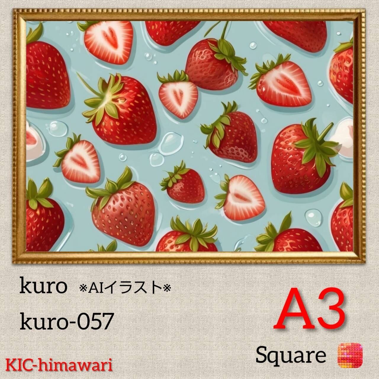 A3サイズ 四角ビーズ【kuro-057】ダイヤモンドアート