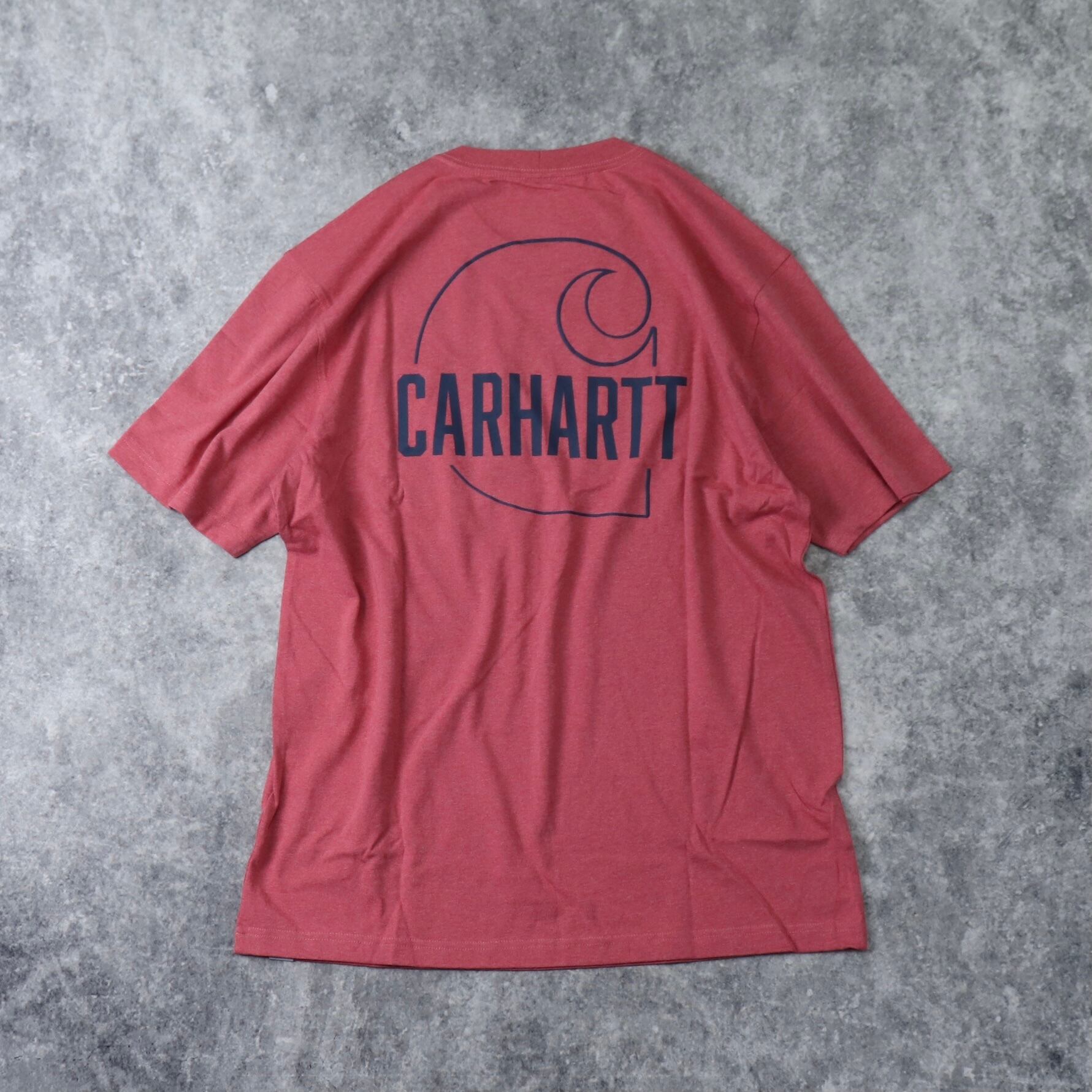新品 " CARHARTT " カーハート バックプリントTシャツ (BLUSH PINK)　USA規格　新品