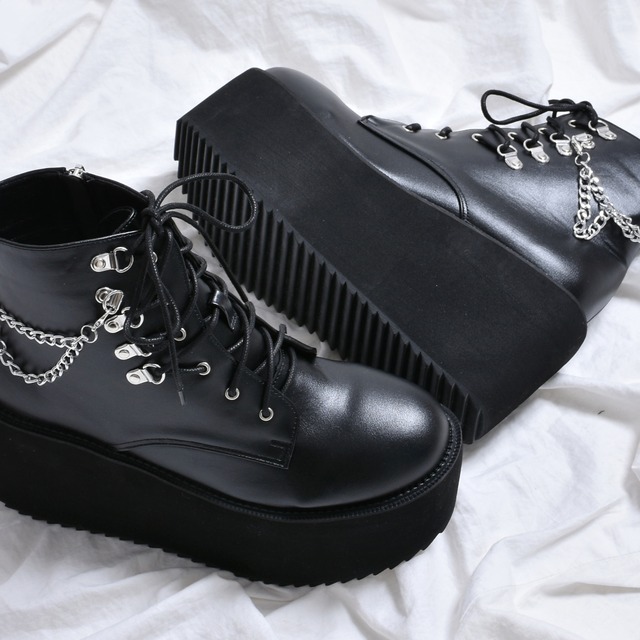 チェーンコード厚底ブーツ(メンズ)