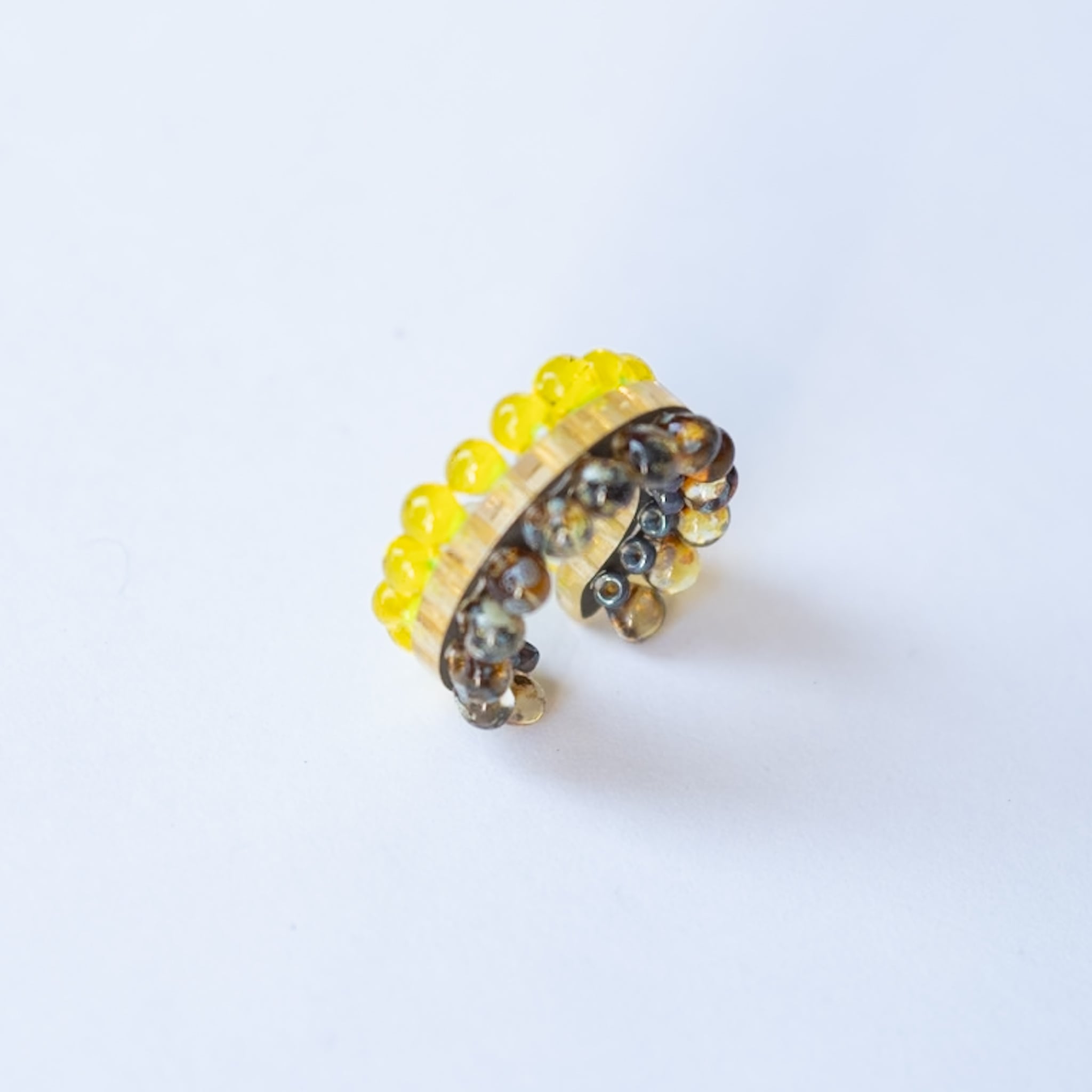 puzzle ring ear cuff bicolor [03]