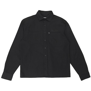 PASS PORT / OVALIT HERRINGBONE L/S SHIRT BLACK