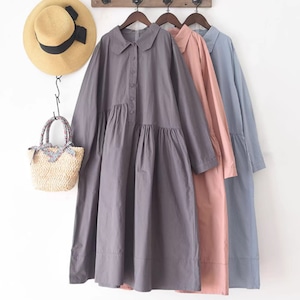 3色/アシメギャザーワンピース ・9949 3色/アシメギャザーワンピース ・9949