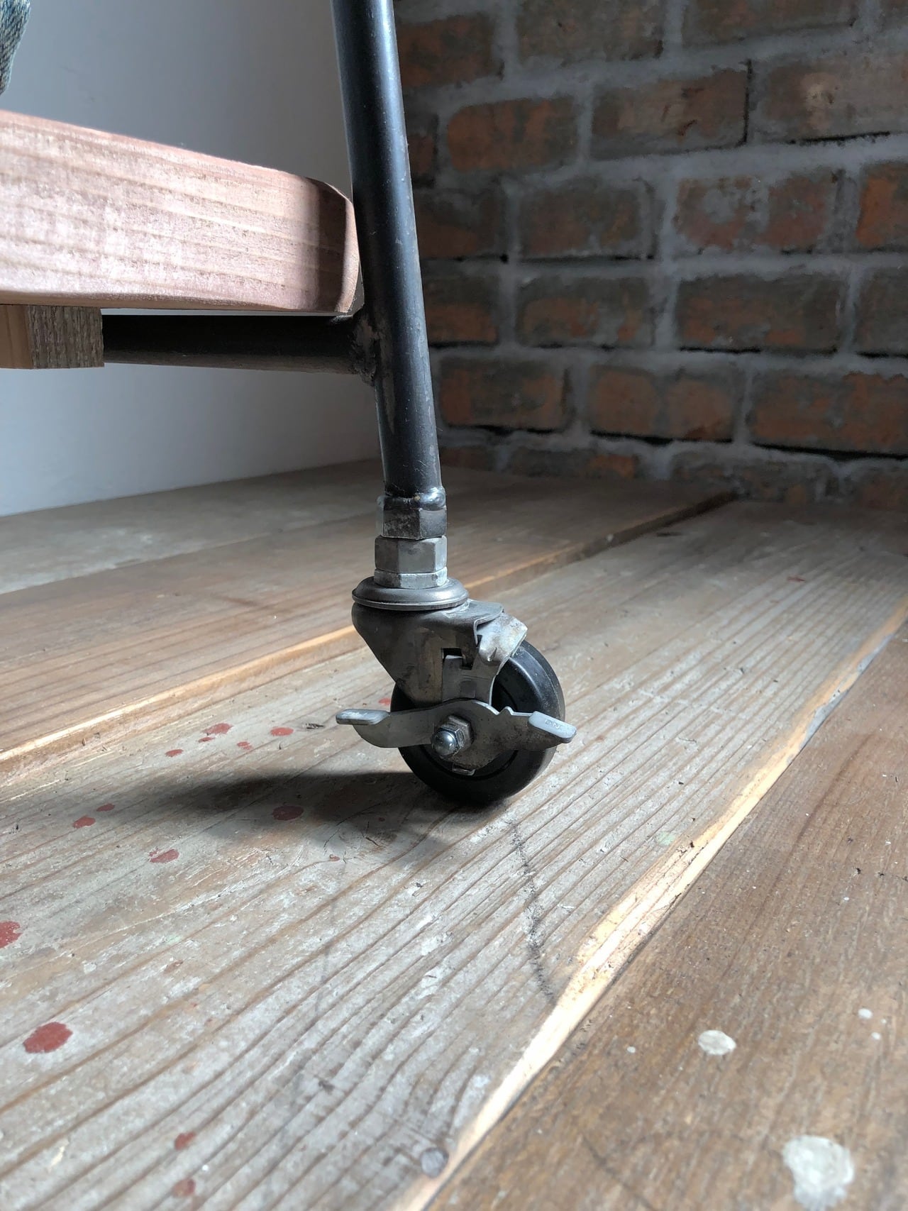 M*u様 北欧ヴィンテージ メープル無垢材インダストリアルカームラックフロアスタ M*u様 北欧ヴィンテージ メープル無垢材インダストリアルカームラック