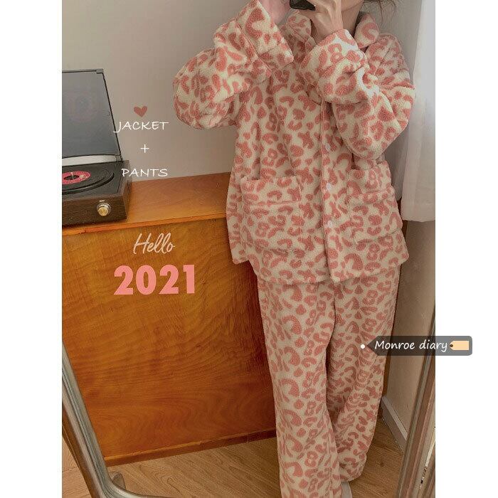 レオパードファースプリングパンツ カジュアル ピンク 春物 モンロー72237353573