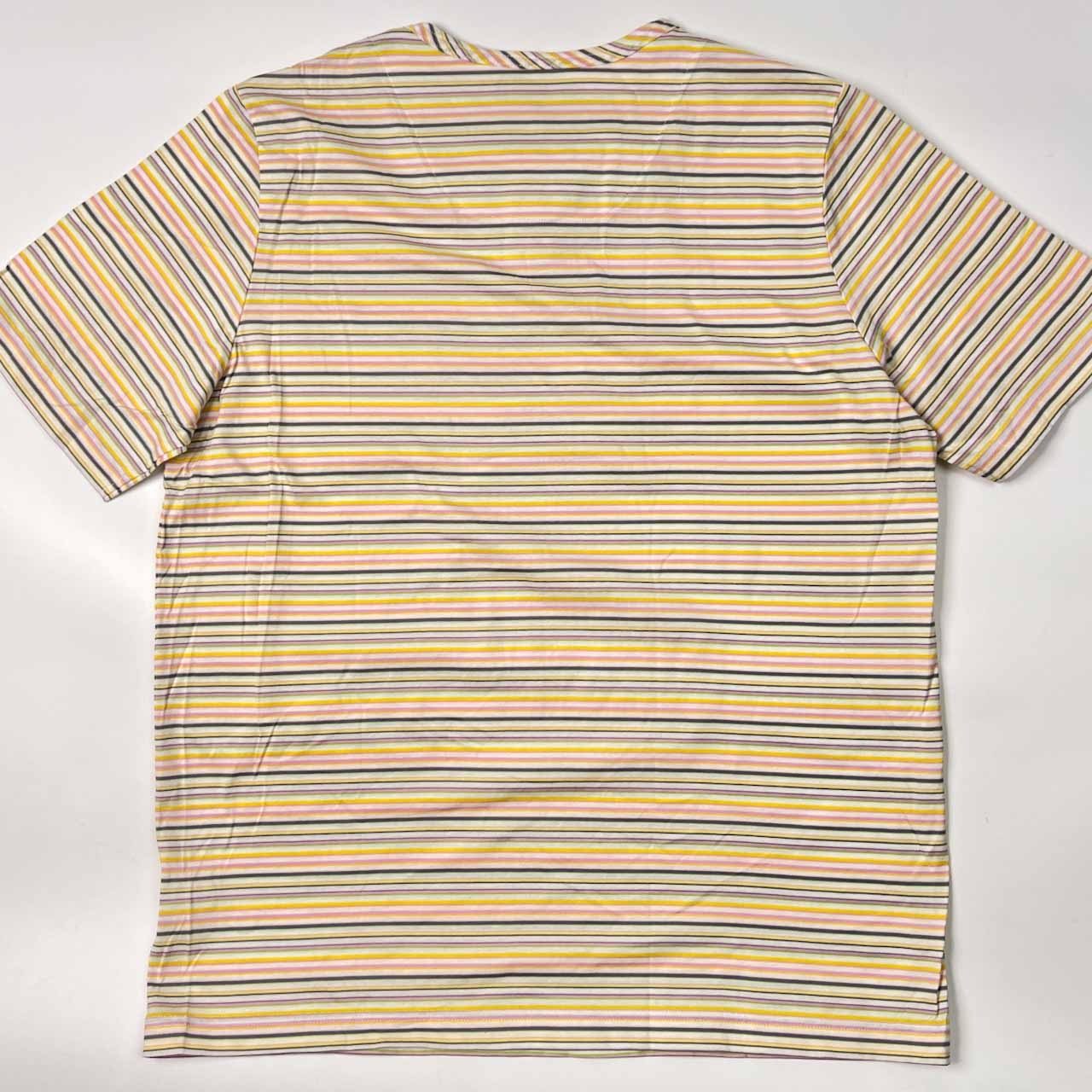 Paul Stuart ポールスチュアート ボーダー 半袖 ヘンリーネックシャツ L/マルチ レディース