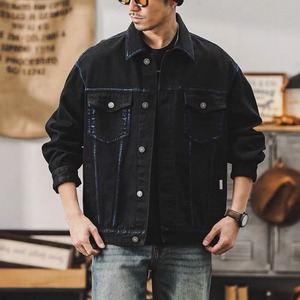 Line design denim jacket 0270