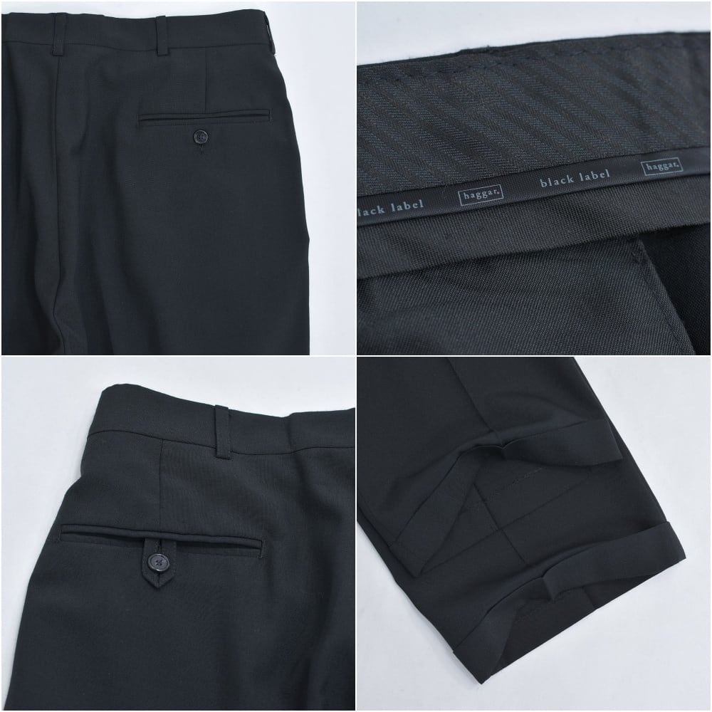 00s メキシコ製 haggar black label ハガー ワイド 2タック スラックス