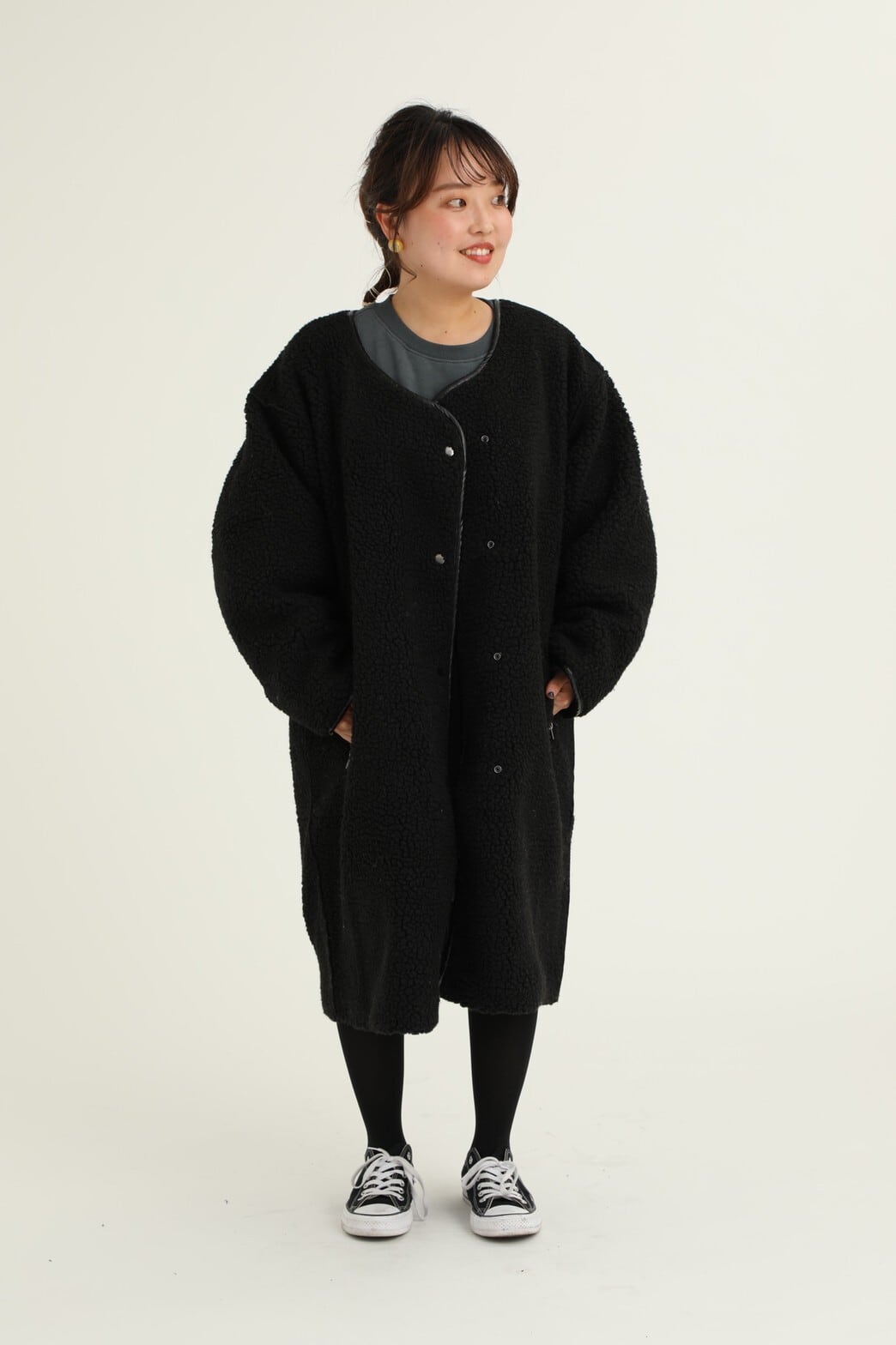 long boa coat 試着のみです。タグ付き新品です。 - ロングコート