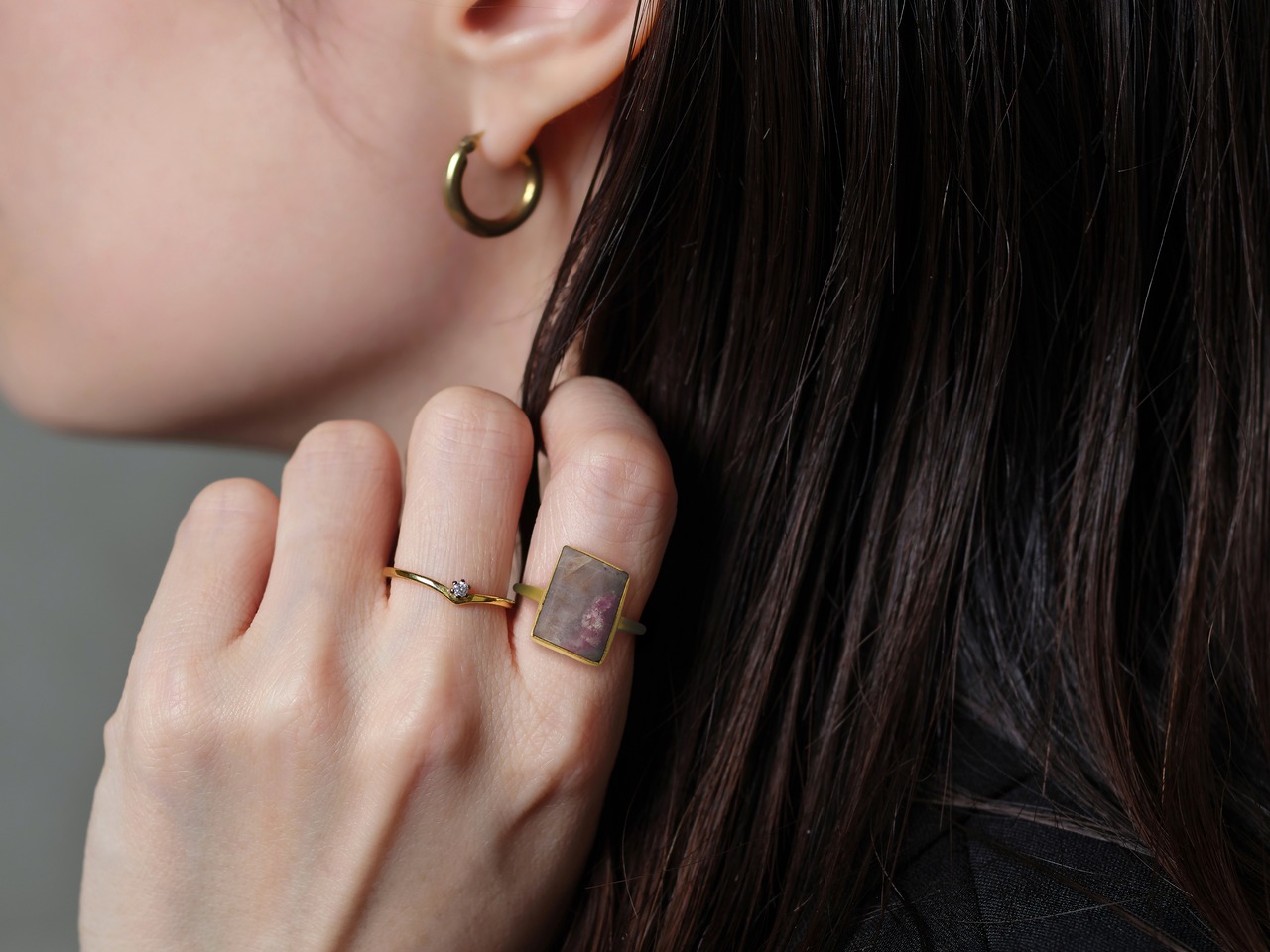 【MARKET】SINGLE STONE RING 4203
